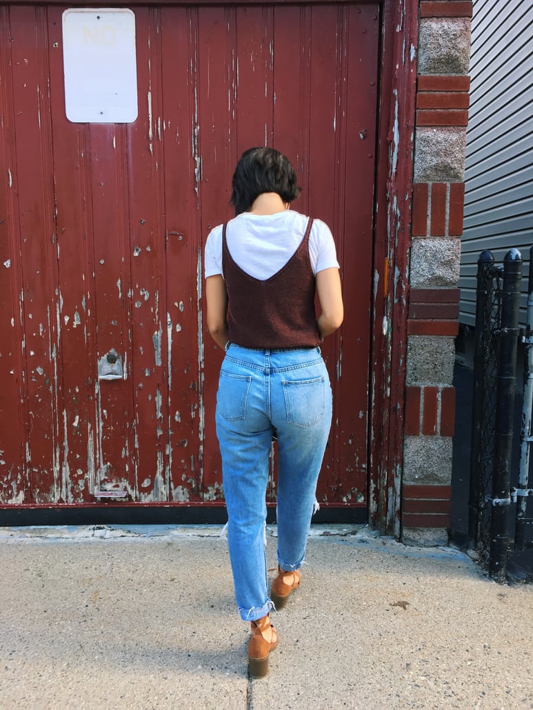 going out top, topshop cami, primark jeans, target sandals, phillip lim for target purse, ray-ban sunglasses